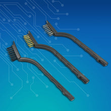 Mini Wire Brush Set Brass Nylon Stainless Steel Bristles Household Cleaning Brush for Gas Stove, Smoke Machine Tool Burner Tiles Tap Rust Removal Welding Slag Dirt & Paint Scrubbing (3 Pcs Set) - RiseZMart