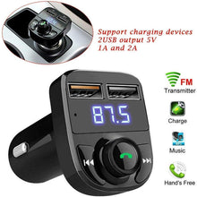 CAR-X8 Bluetooth FM Transmitter Kit with Dual USB Fast Charger