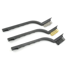 Mini Wire Brush Set Brass Nylon Stainless Steel Bristles Household Cleaning Brush for Gas Stove, Smoke Machine Tool Burner Tiles Tap Rust Removal Welding Slag Dirt & Paint Scrubbing (3 Pcs Set) - RiseZMart