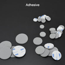 Round furniture pads to prevent floor damage