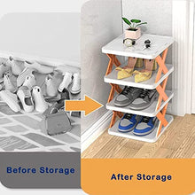 4 LAYER SHOES STAND, SHOE TOWER RACK SUIT FOR SMALL SPACES, CLOSET, SMALL ENTRYWAY, EASY ASSEMBLY AND STABLE IN STRUCTURE, CORNER STORAGE CABINET FOR SAVING SPACE - RiseZMart